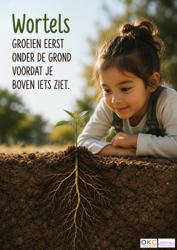 2026-05 groei wortels + Wortels groeien eerst onder de grond