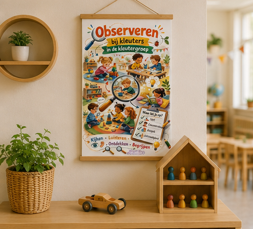 2026-05 mockups observeren kleutergroep poster 03 Observeren in de kleutergroep
